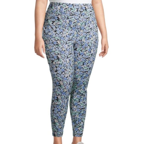 Terra & Sky Women Plus Size Super Soft Jegging Ditsy Floral 2X(20W-22W)‎ Skinny - Picture 2 of 10